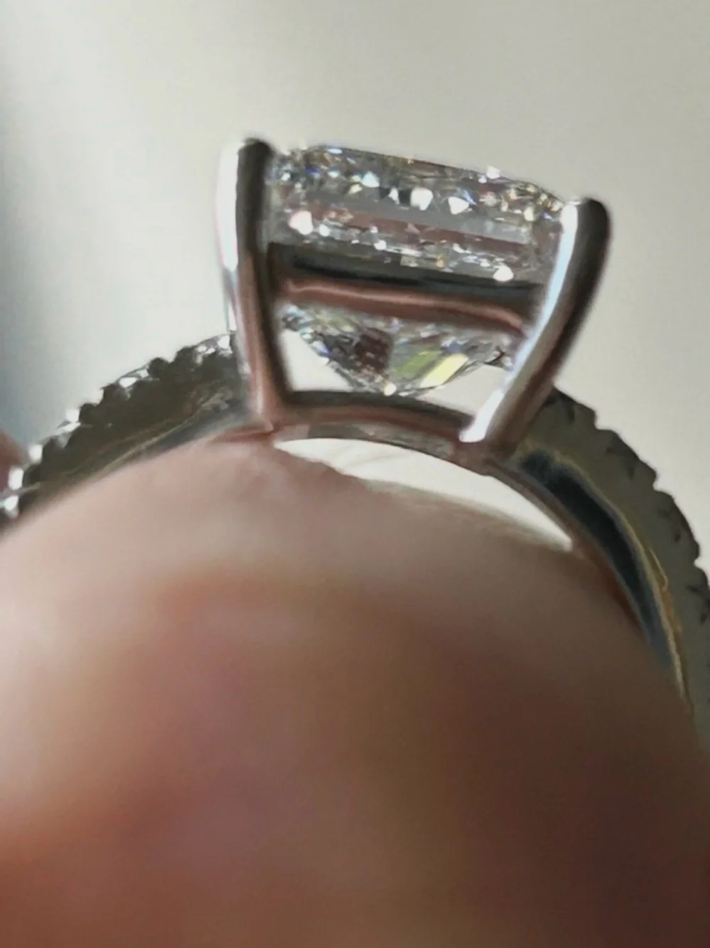 4.06 princess cut lab grown diamond